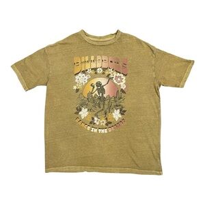 Billabong “Dance in the Desert” Tee – Skeleton Floral Graphic – XS